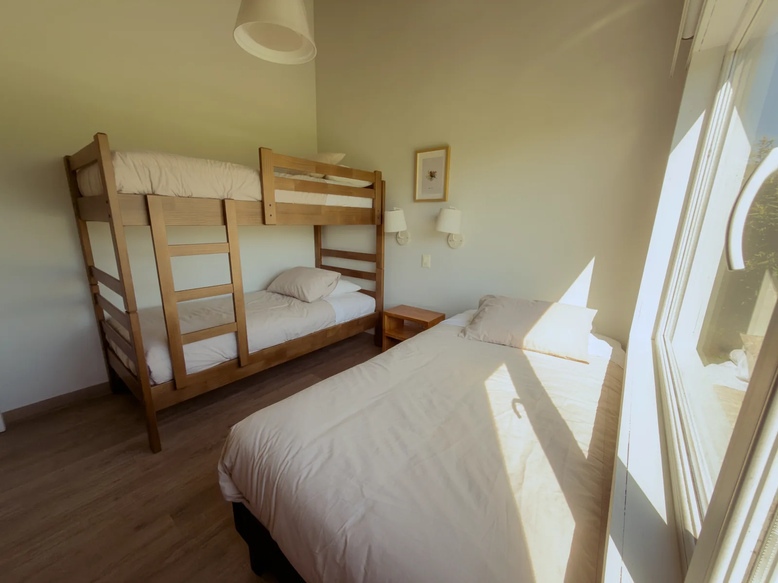 Habitación 2 con litera y cama de 1½ plaza, Cabaña B, Ave Lodge